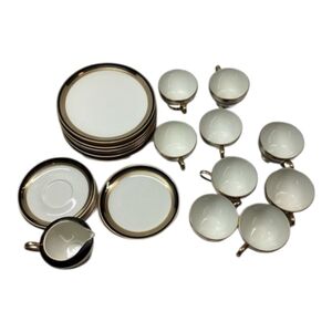 Gorham Midnight Contess‎ 24k Luxurious Gold-Trimmed Dinnerware Set